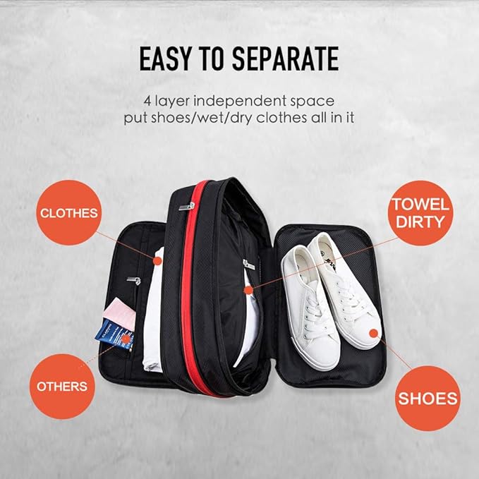 Bee Nesting Waterproof Compression Packing Cubes,Travel Packing organizers for Carry on Luggage,Backpacking, Suitcases