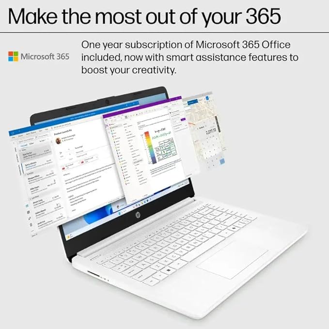 HP Ultrabook, Intel CPU, 16GB RAM, 1.6TB Storage (64GB OnBoard w/ 512GB Portable Drive + 1TB OneDrive), Up to 12 hrs Battery Life, Windows 11 Pro, Snowflake White, w/WOWPC 3-in-1 Bundle