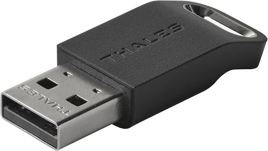 Thales - SafeNet eToken Fusion - Phishing-Resistant FIDO2 Certified Security Key for Digital Certificates or Web Apps & Desktop Authentication - USB-A