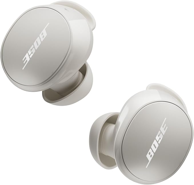 Bose QuietComfort Bluetooth Earbuds, True Wireless Earbuds with Active Noise Cancellation and Mic, Deep Bass, IPX4 Rating, Up to 8.5 Hours of Playtime, White