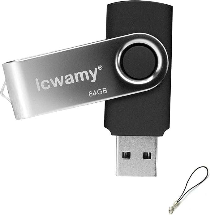 64GB USB Drive USB2.0 Flash Drive USB Stick Thumb Drive USB Flash Drives USB Flash Drive Pendrive (Black,64GB)