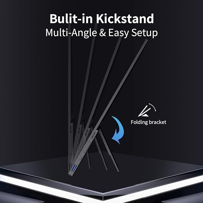 Portable Monitor Gaming 2.5K 120Hz, 16" 2560x1600 QHD 16:10 400 Nits HDR FreeSync Portable Monitor w/Speaker Sleeve Case, External Screen for PC Laptop Game Console