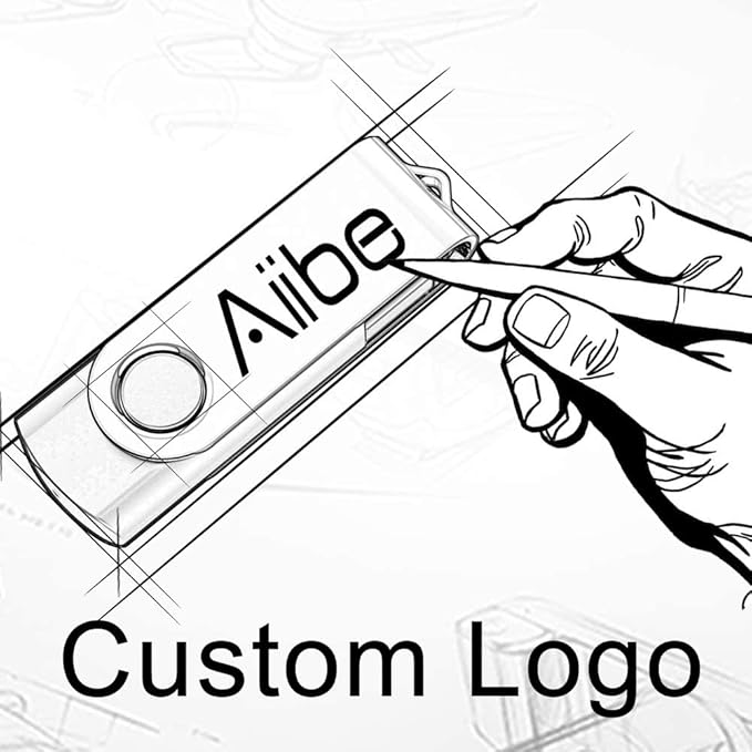 Aiibe 10pcs 16GB USB 2.0 Flash Drives Bulk 10 Pack Swivel USB Memory Stick 16GB Thumb Drives Zip Drive Jump Drive with LED Indicator (16G, 10 Pack, Black)