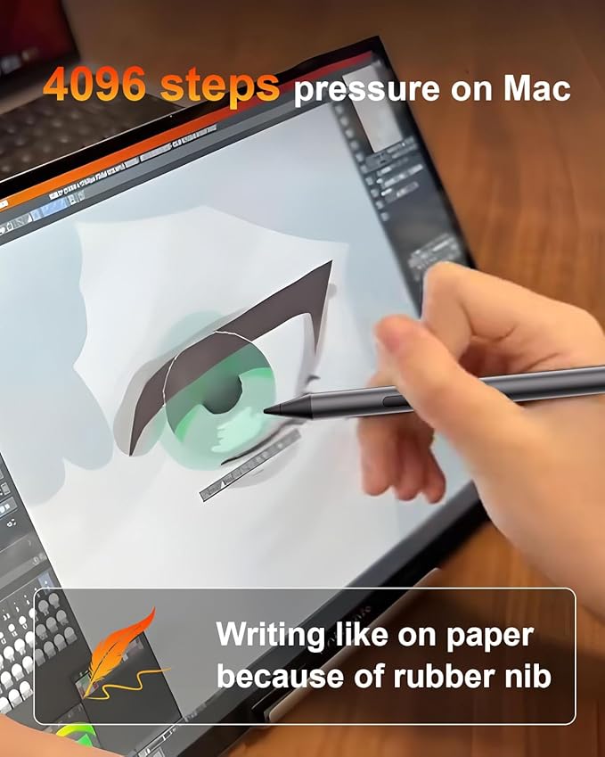 Portable Touchscreen Monitor for Mac, 13.3inch 2.5K 350nit 227 PPI Ultra-Thin Touch Screen Monitor, USB-C Plug & Play Travel Screen for Windows/Android/Switch (Including Stylus)