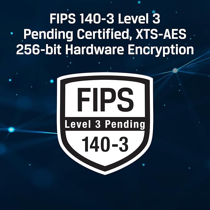 Kingston Ironkey Keypad 200 USB-C 64GB Encrypted Flash Drive | OS Independent | FIPS 140-3 Level 3 | XTS-AES 256-bit | BadUSB and Brute Force Protection | Multi-Pin Option | IKKP200C/64GB