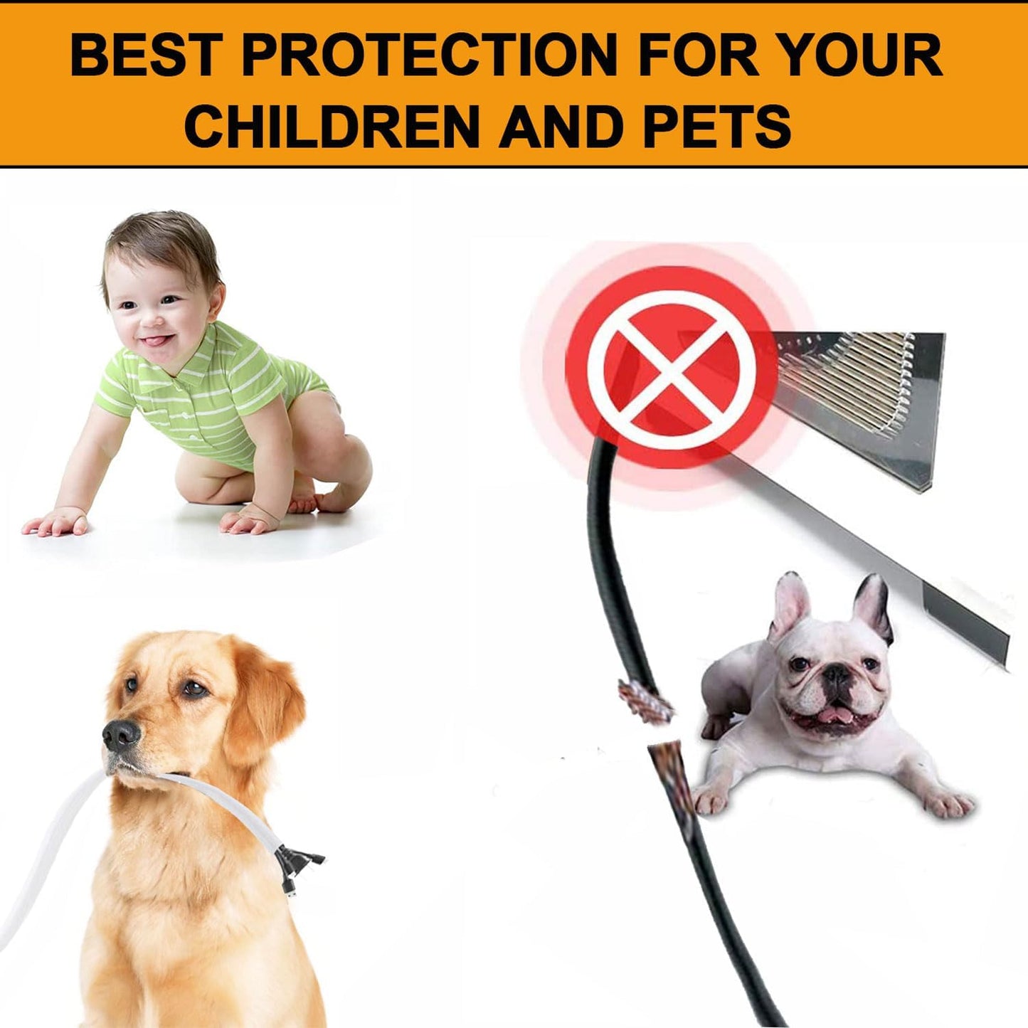 1/4" x50ft Split Sleeve Cable Organizer - Wire Protector Sleeving for Desk, PC, TV, Home Office | Cord Management Cover, Easy Install, White