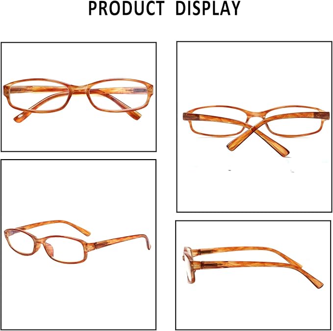 NORPERWIS 6 Pack Ladies Reading Glasses for Women Blue Light Blocking Spring Hinge Fashion Eyeglasses Readers for Women (Mix Color -4, 1.00, multiplier_x)