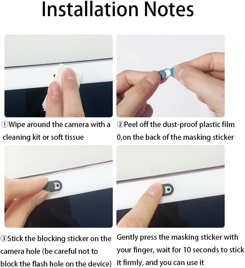 3PCS Phone Camera Cover, 0.02 Inch Laptop Webcam Cover Slide Cover, Webcam Privacy Cover, Keep Your Privacy Safe(Two Patterns of Giant Panda + Cute Little Panda - Black)