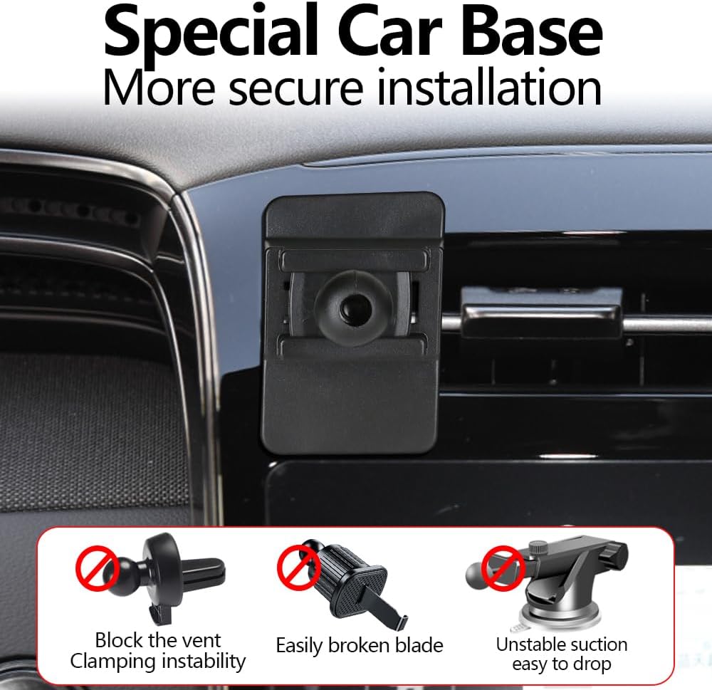 Car Phone Holder Mount for Hyundai Tucson 2022 2023 2024，Hyundai Santa Cruz 2022-2024 Auto Accessories Interior Decoration Mobile Cell Smartphone Bracket