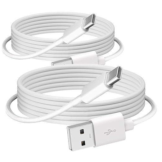 2 Pack USB A to USB C Cable for iPhone 16e 17 Air 16 15 Pro Max 16 15 Plus Car Carplay Data Cable, iPad USB C Cables,MacBook Air,Samsung S24 S23 S22,Google,LG Charger Charging Cord
