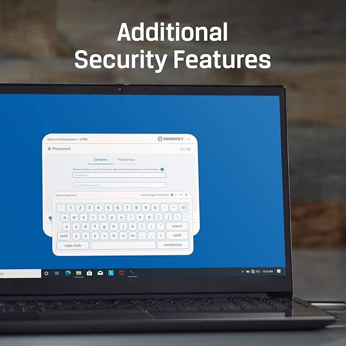 Kingston Ironkey Locker+ 50 256GB Encrypted USB Flash Drive | USB 3.2 Gen 1 | XTS-AES Protection & TAA Compliant | Multi-Password Security Options | IKLP50/256GB
