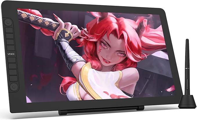 Drawing Tablet with Screen,VEIKK VK2200PRO Drawing Monitor,21.5 Inch Full-Laminated Screen,with 2 Customized Quick Dials,8 Shortcut Keys and Adjustable Stand (92% NTSC,120% sRGB)