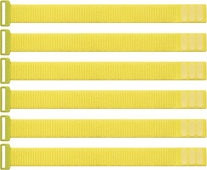 Wrap-It Storage Cinch Straps - 8" (6-Pack) Limelight - Cord Keeper Wraps for Appliances and Home Office Cable Management