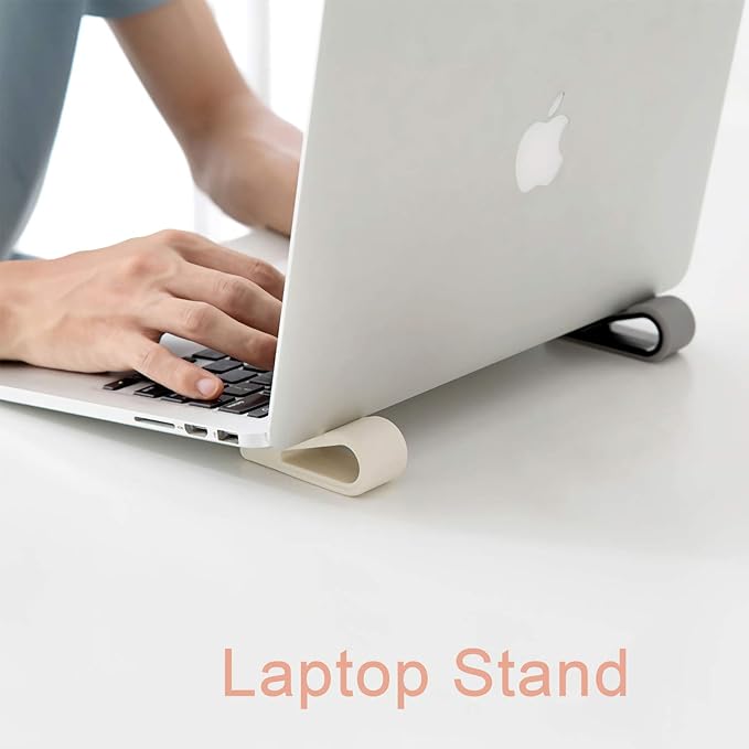 Laptop Notebook Holder, Yeebline Universal 4-Pack Anti-Slip Durable Silicone Tilting Wedge Riser for Desk, Ultra Compact Portable Ventilated Stand and Elevated Feet for Tablet Keyboard