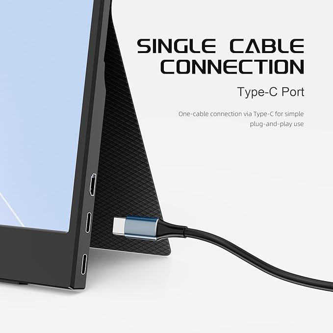 Portable Monitor, 14" Small Screen with 1920x1080P, Gaming Monitor for PC/Laptop/Console, Ultra-Slim Portable Monitor, PC Screen for Office, Study & Travel with Magnetic Leather Cover