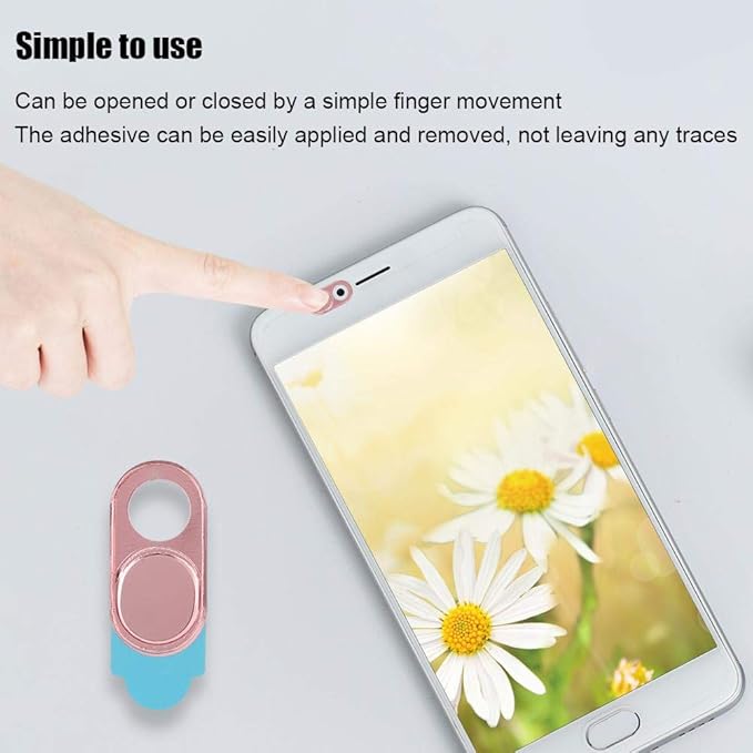 ASHATA 3pcs Metal Camera Lens, Ultra Thin Camera Cover Webcam Cover Blocker Slider for Smartphone Tablet Desktop Laptop ()