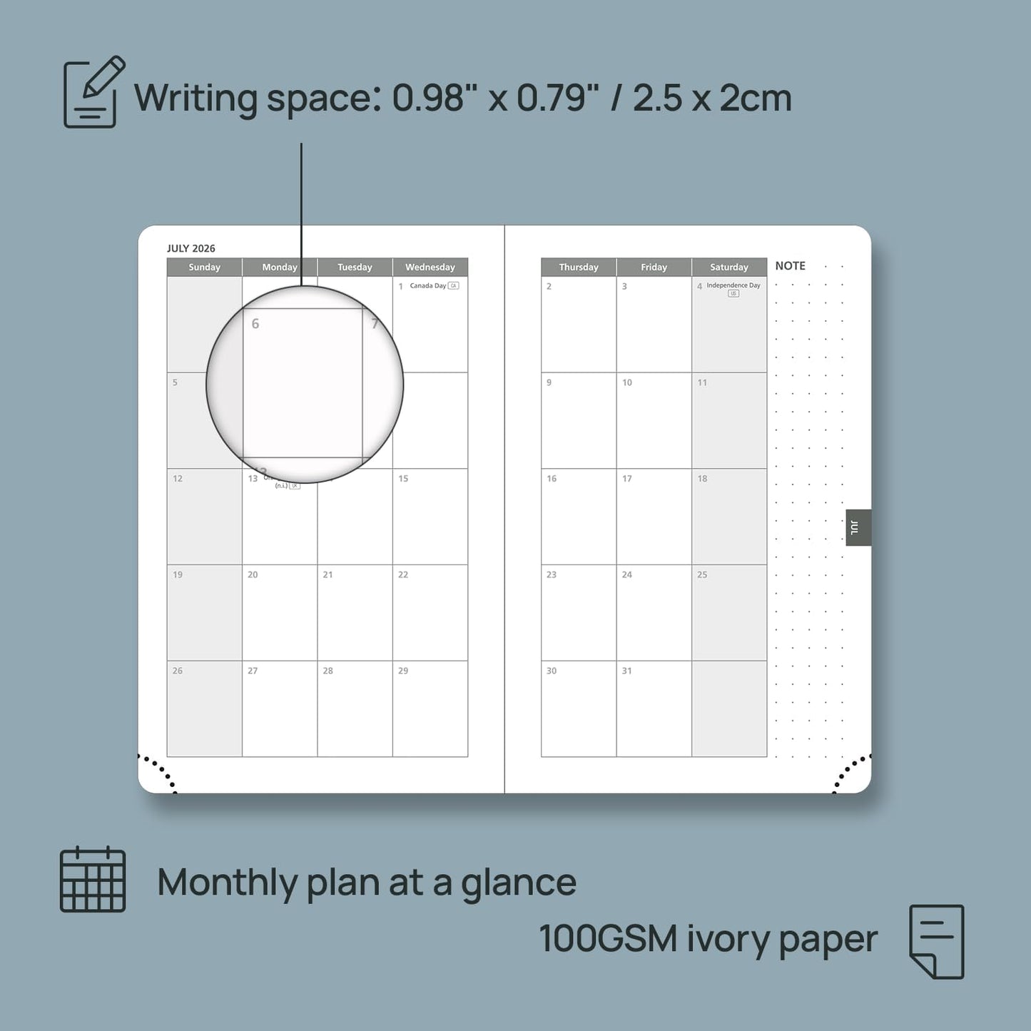 POPRUN Pocket Calendar 2026 (Small Size- 4'' x 6.25") Weekly and Monthly for Purse - Planner 2026 (Jan. 2026 - Dec. 2026) with Vegan Leather Soft Cover, Plastic Ruler, Pen Holder and More - Purple