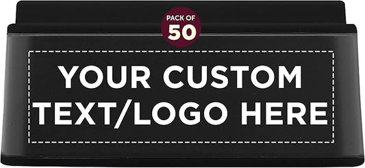 DISCOUNT PROMOS Custom Light Up Logo Phone Stands Set of 50, Personalized Bulk Pack - Essential Smartphone Accessory, Perfect for Office and Home - Black