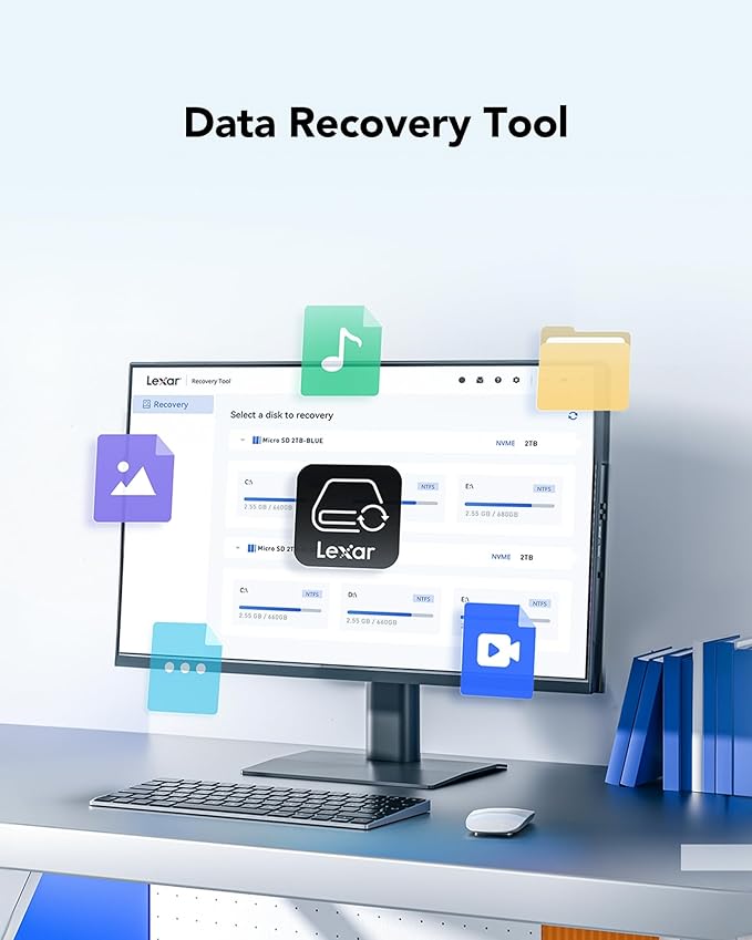 Lexar 256GB 2 Pack Blue Micro SD Card Up to 160MB/s, microSDXC UHS-I Memory Card with SD Adapter, C10, U3, A2, V30, Full HD, 4K UHD, High Speed TF Card