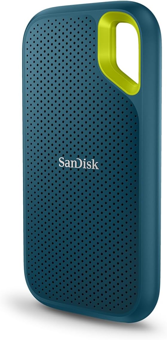SanDisk 2TB Extreme Portable SSD - Up to 1050MB/s, USB-C, USB 3.2 Gen 2, IP65 Water and dust Resistance, Updated Firmware, Monterey - External Solid State Drive - SDSSDE61-2T00-G25M