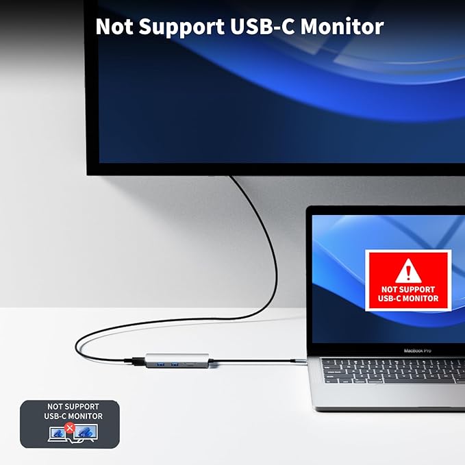 VANGREE USB C Hub 10Gbps, 3 USB C 3.2 Ports, 4K@60Hz HDMI,100W PD, 2 USB 3.0&SD/TF Card Reader, USB Multiport Adapterfor MacBook, iMac, iPad, iPhone 17, and More (Not Support USBC Video Output)