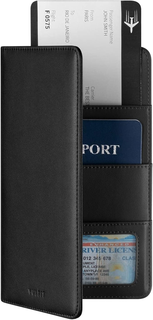 VULKIT Passport Holder Wallet RFID Blocking Travel Wallet for Men & Women