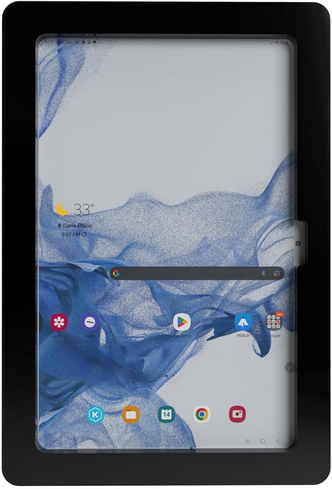 TABcare Security Anti-Theft Acrylic VESA Enclosure for Samsung Galaxy TAB A9+ 11 with Wall Mount Kit (Black, TAB A9+ 11)