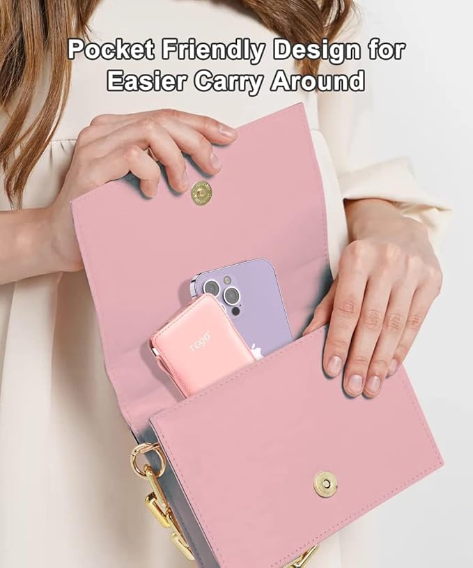 TG90° 10000mah Portable Charger Power Bank with Built-in Cables,Travel Essentials Battery Pack with Cords Portable Phone Charger Compatible with iPhone and Android Smart Devices