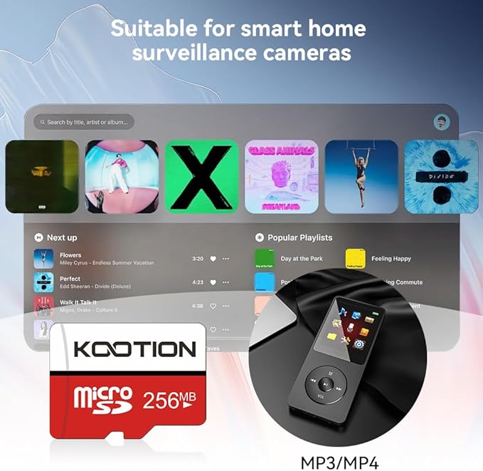 256MB Micro SD Cards 10-Pack, KOOTION Mini Flash Memory Card C4 Low Capacity for Old Phones/MP3 and Small File Transfer (Pack of 10 256MB)