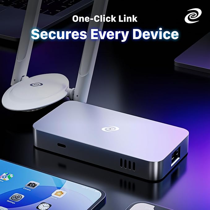 Deeper Connect Mini Decentralized VPN Router Lifetime Free for Travel Home Enterprise-Level Cybersecurity Wi-Fi Router with Dual Antennas Wi-Fi Adapter