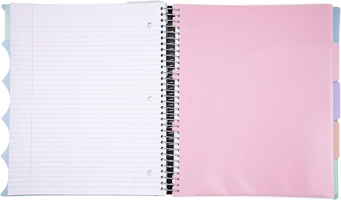 Mintra Office Durable PREMIUM Spiral Notebook (Arctic Ice, 5 Subject (8.5in x 11in))