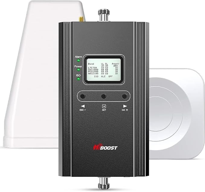 Hiboost Cell Phone Signal Booster for Home and Office, 4,000 sq ft, Boost 5G 4G LTE Data for Verizon AT&T and All U.S. Carriers, FCC Approved