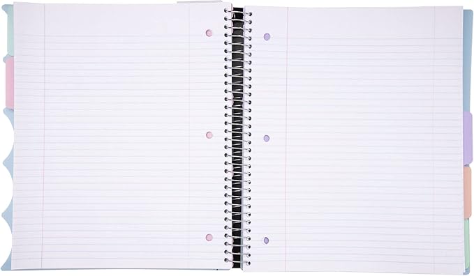 Mintra Office Durable PREMIUM Spiral Notebook (Arctic Ice, 5 Subject (8.5in x 11in))