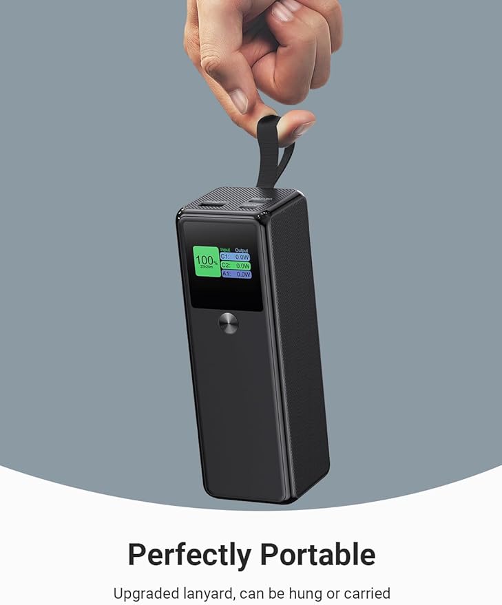 140W Power Bank, 27600mAh 3-Port PD3.1 Portable Charger Power Bank/ Portable Phone Charger with 140W C Port for 1Phone 17/16/15/14/13/12 Series, Ma-Book/1Pad, Laptop, Samsung, Steam Deck, Dell XPS