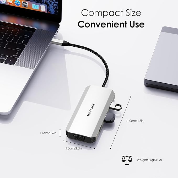 USB C Docking Station Dual DP Monitor, Displayport Docking Station with Dual DP, HDMI, VGA, USB2.0 Ports for Lenovo HP Dell, Windows System Computer