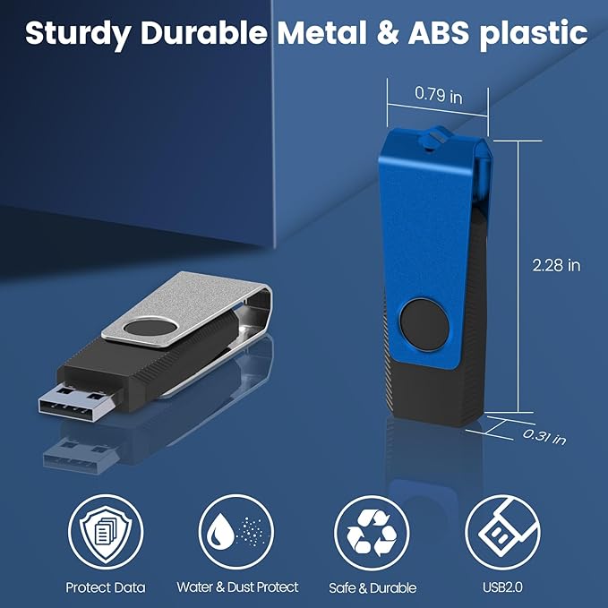 AGECASH USB Drive 2GB USB Flash Drive 10 Pack, Bulk USB 2.0 Thumb Drive Swivel Pendrive USB Memory Stick Jump Drive with 10PCS Lanyard & Lable, Multipack Zip Drive USB Key for Back to School Supplies