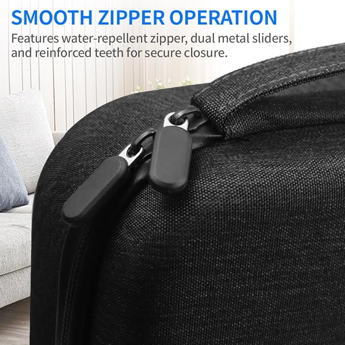 Electronics Organizer Travel Case Waterproof,Multi-Function Cable Storage Bag for Charger Phone Earphone USB Cables,Portable Wire Organizer Pouch for Travel Accessories,Black