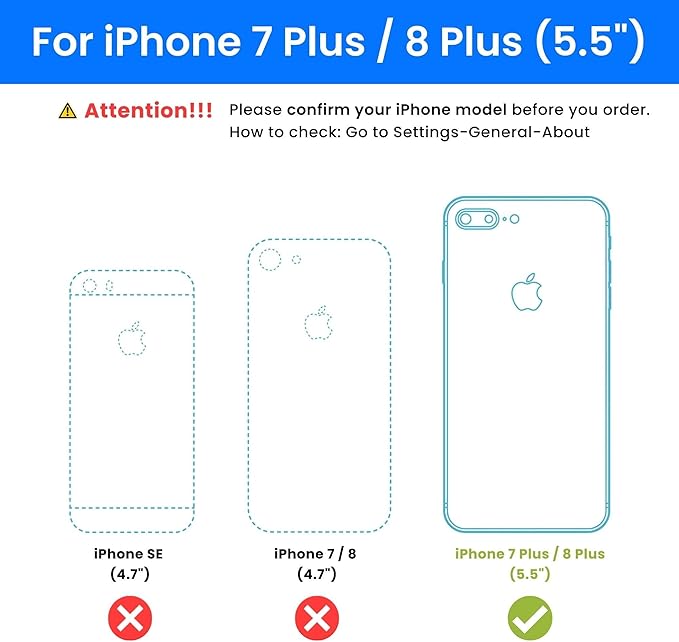 Ocushield Anti Blue Light Tempered Glass Screen Protector for iPhone 7 Plus | iPhone 8 Plus - Protect Your Eyes, Reduce Migraines & Improve Sleep