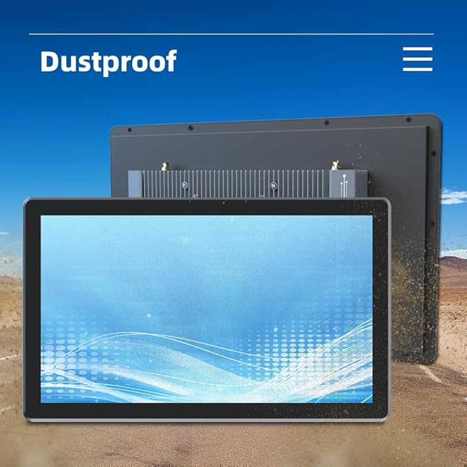 YanKe 12.1" Industrial Computer Touch Screen 10 Point Touch Industrial Computer, Resolution 1024 * 768 450nit, RJ45*2 USB*4 com*2 HD*1 WiFi+BT(10610U 16+512)