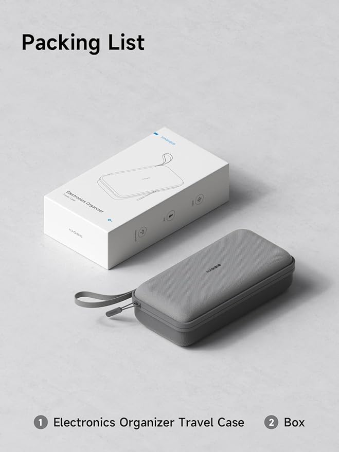 Hagibis Electronics Organizer Travel Case Cable Organizer Bag Pouch Portable Waterproof Carry Case for Cable, Charger,Power Bank, SD Card, Mouse, USB Flash Disk (DPB02 Grey)