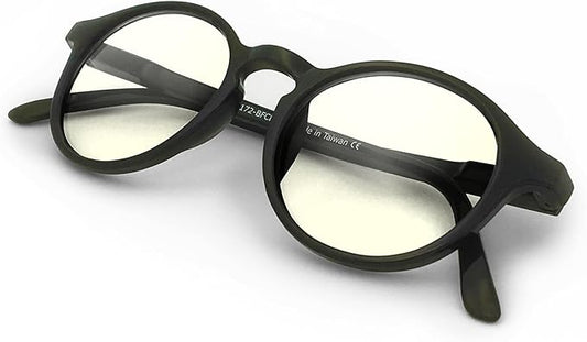 J+S Vision Blue Light Blocking Glasses for Men Women | Computer Gaming Work| Anti Strain Fatigue UV Glare | Medium-Small Fit