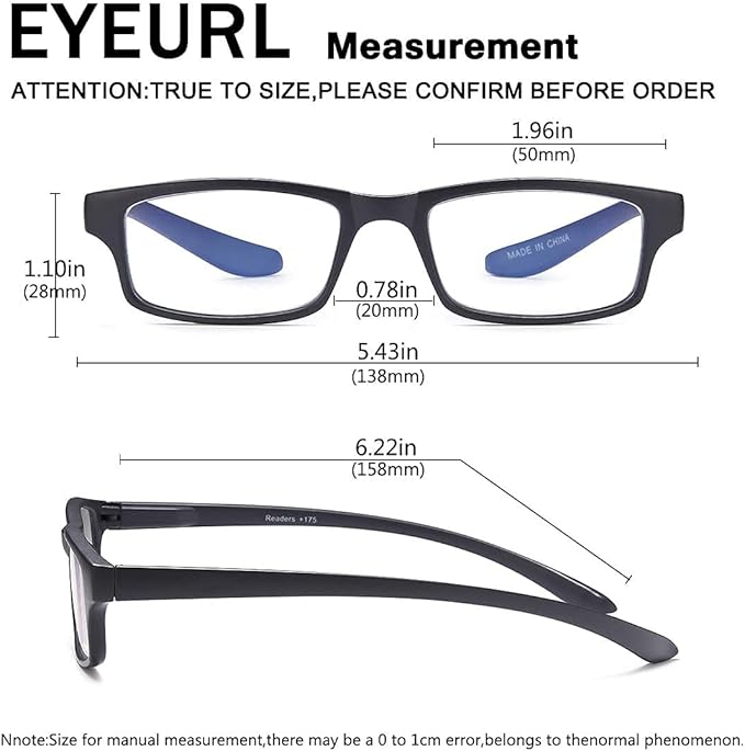 EYEURL 2-Pack Reading Glasses for Women Men Neck Hanging Blue Light Blocking Glasses With Spring Hinge Computer Readers
