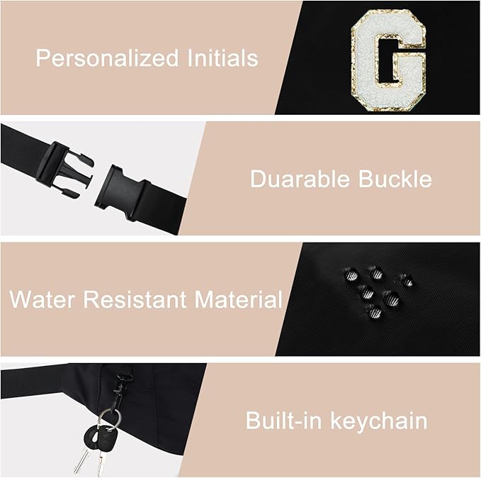 MAXTOP Large Crossbody Fanny Pack with 4-Zipper Pockets,Gifts for Enjoy Sports Festival Workout Traveling Running Casual Hands-Free Wallets Waist Pack Phone Bag Carrying All Phones