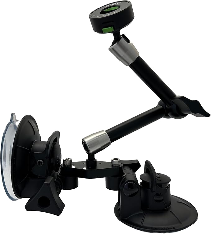 Flex Double Suction Adjustable Handsfree Flight Travel iPad/Tablet Sport Mount with 360 Degree Rotation, Black, (MNT-1815)