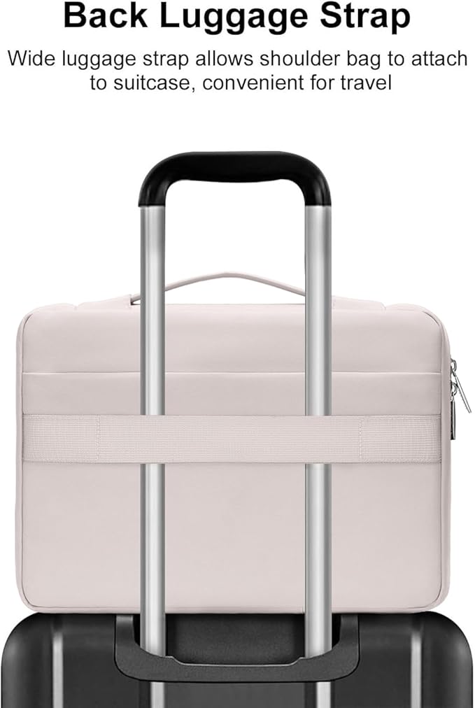 MOSISO 360 Protective Laptop Case 13.3 inch, 13-13.3 inch Laptop Sleeve Compatible with MacBook Air/Pro 13 / Pro 14, HP Dell ASUS Lenovo,Side Open Bag with 2 Raised&1 Flapover Pockets, Stone Gray