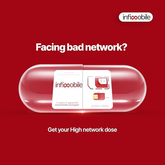 $12.6/Month | Infimobile Prepaid Unlimited Plan: 6 Months | 10GB High-Speed Data Per Month | Unlimited Data Talk & Text | Prepaid Plan Service SIM Card | Nationwide Coverage | 4G, 5G Network