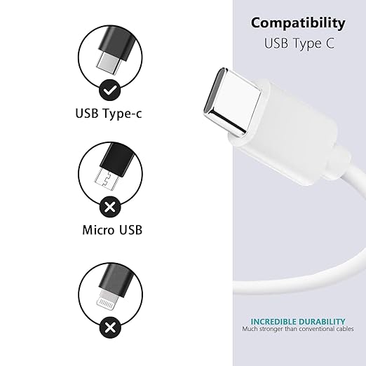 2 Pack Car Carplay Cable for iPhone 16e 17 Air 16 15 USB A to USB C Cable for iPhone 16 15 Pro Max 15 Plus USB C Cable,Samsung,LG, iPad Pro 12.9 iPad Air 5th Mini 6th Gen Charger Charging Cord