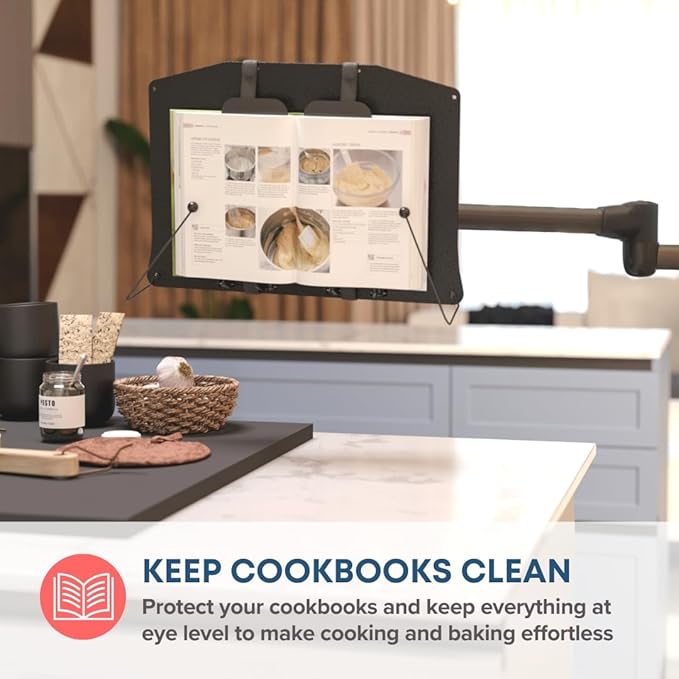 Levo Hands Free Book Stand for Hard Covers, Paperbacks, CookBooks, TextBooks, Magazines