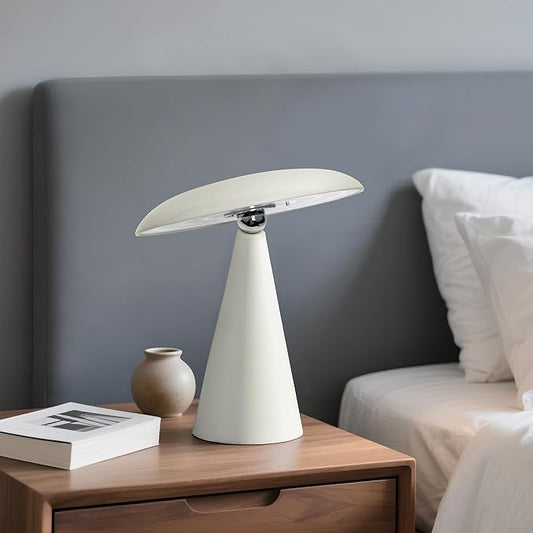 Elegant & Modern “Magnetic Cordless LED Table Lamp – Portable Touch-Dimmable Bedside Light for Bedroom, Living Room & Small Spaces (Cream)”