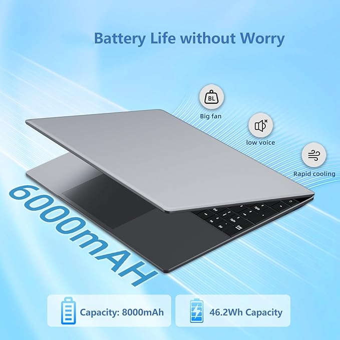 2025 Laptop with Ryzen 7430U Processor( 6C/12T,up to 4.3GHz) (Beat i7-1355U) , Laptop Computer Win 11 Pro, Traditional Laptops 16GB DDR4 512GB SSD 15.6"Full HD IPS Display 1MP Camera Type-C BT 5.0